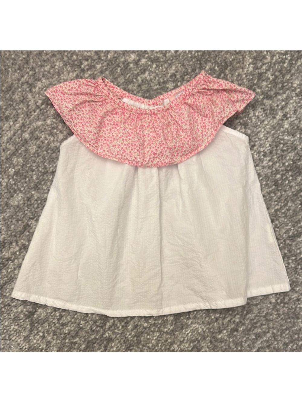 Lullaby Pink Floral Ruffle Collar Top & Matching Shorts Set 2T - Picture 2 of 6
